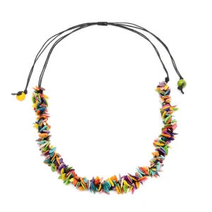 Halskette Trenza bunt - Melonenkerne - La Tagua