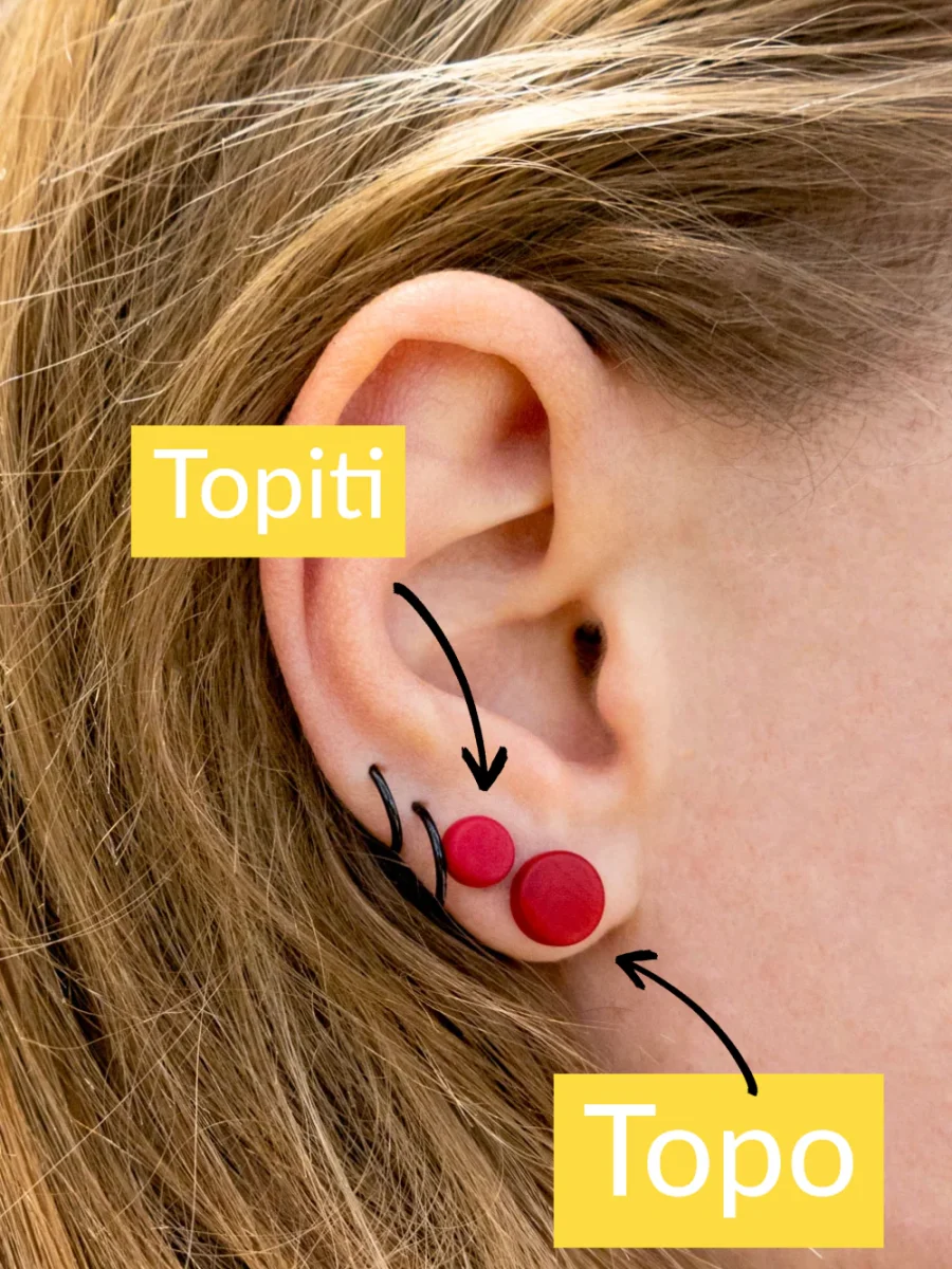 Ohrstecker Topiti tiefblau - La Tagua Nuss Ohrringe silber – Bild 3