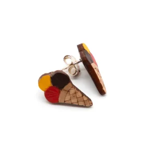 Ohrstecker Malambito Eis - La Tagua Nuss Ohrringe silber